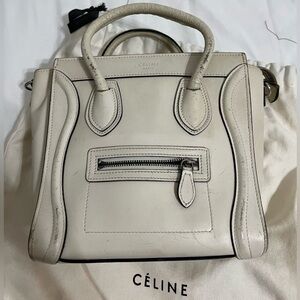 CELINE Leather Luggage Nano